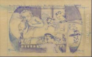 Souvenir De La Naissance De Madeleine Maurice Denis by Maurice Denis