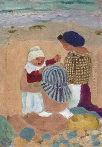 Domi Sur La Plage by Maurice Denis
