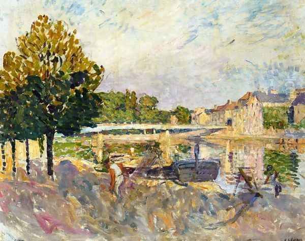Workers on the Banks of the Marne - view 1