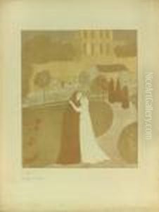 La Visitation A La Villa Montrouge. 370 X 315 by Maurice Denis