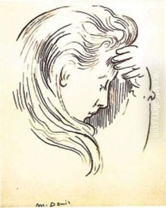 Portrait De Marthe Pensive, Vers 1892 by Maurice Denis