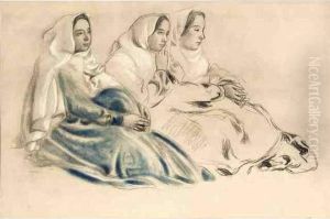 Trois Bretonnes Assises. by Maurice Denis