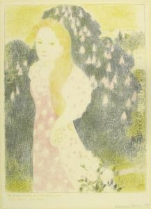 Les Crepuscules Ont Une Douceur D'ancienne Peinture. Blatt 6 Der Folge <amour>. by Maurice Denis