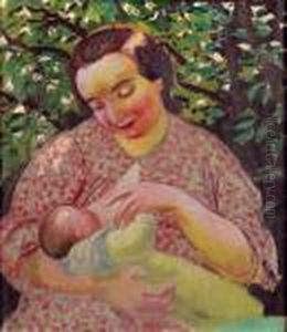 Maternite Sur Fond De Verdure by Maurice Denis