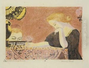 Nos Ames En Des Gestes Lents... (planche De La Suite Amour). 1899. by Maurice Denis