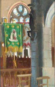 Interieur De L'eglise A La Banniere Verte by Maurice Denis