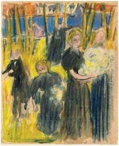 Jeunes Femmes Au Bouquet, Vers 1890-94 by Maurice Denis