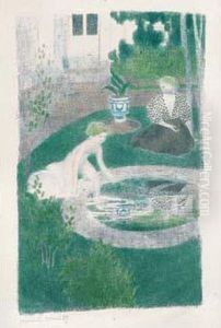 Le Reflet Dans La Fontaine. 1897.
