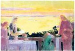 Jesus Chez Marthe Et Marie (esquisse) by Maurice Denis