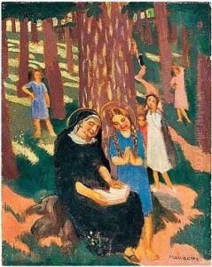 Sainte-anne Apprenant A Lire A La Vierge