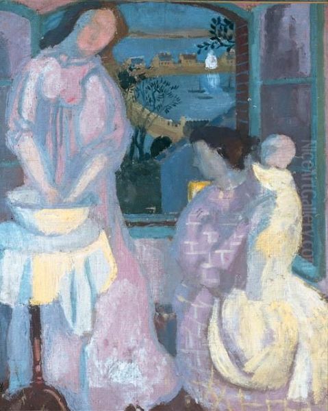 Deux Figures A La Fenetre - view 1