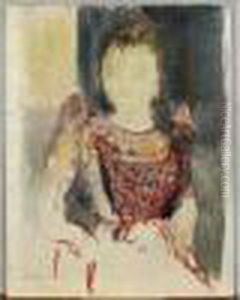 Depeche De Toulouse/portrait De Marthe Au Tablier Rouge, Vers 1892 Depeche De Toulouse/portrait De Marthe Au Tablier Rouge, Vers 1892