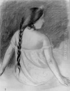 Portrait De Marthe A La Tresse, Vers 1893 Portrait De Marthe A La Tresse, Vers 1893