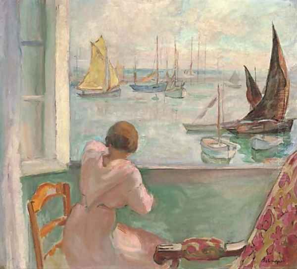 Jeune femme devant la fenatre - view 1