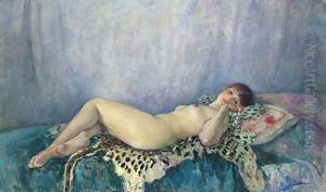 Nu a la peau de leopard