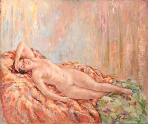 Une femme nue allongee
