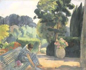 La terrasse au Pradet by Henri Lebasque
