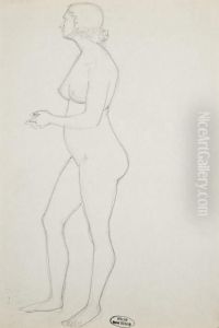 Nu De Profil Tourne Vers La Gauche by Andre Derain