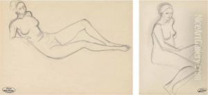 Femme Allongee, Femme Assise by Andre Derain