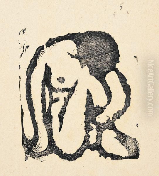 Figure De Femme Accroupie A Droite - view 1