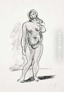 Nu De Face, Cheveux Longs by Andre Derain