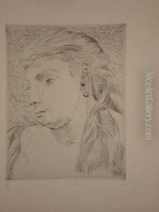 Tete De Femme Avec Une Tresse