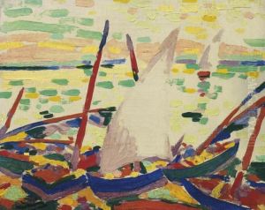 Bateaux Sur La Plage A Collioure by Andre Derain