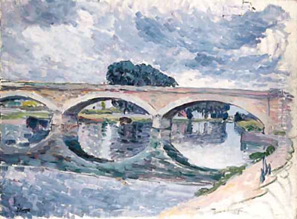 Pont de la Marne prs de Lagny (Bridge of the Marne near Lagny) - view 1