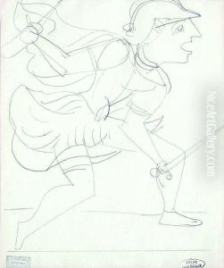 Personnage Au Poignard. by Andre Derain