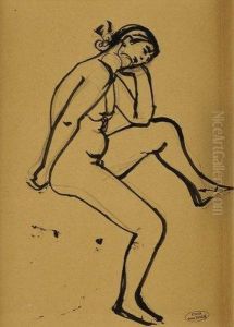 Etude De Nu (l'egerie D'un Fauve?) by Andre Derain