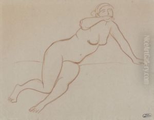 Nu Appuye Sur Un Sofa by Andre Derain