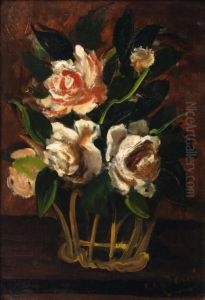 Fleurs Dans Un Vase. by Andre Derain