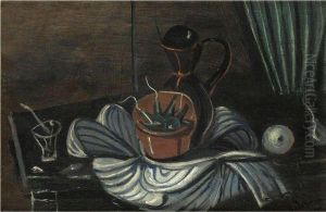 Pichet, Verre Et Coupe De Fruits by Andre Derain