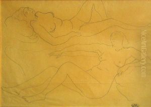Two Reclining Female Nudes by Andre Derain