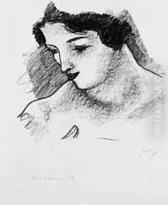 Tete De Femme Coupee, De Profil A Gauche by Andre Derain