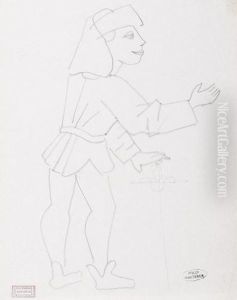 Boy Leaning On Sword by Andre Derain