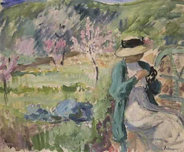Jeune fille dans un verger - view 1