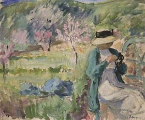 Jeune fille dans un verger by Henri Lebasque