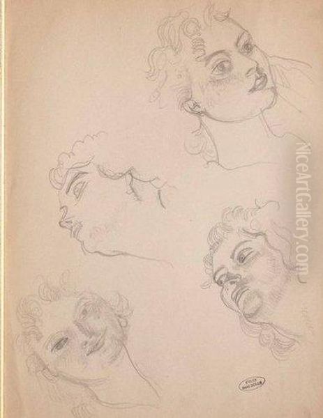 Etudes De Visages De Femme - view 1