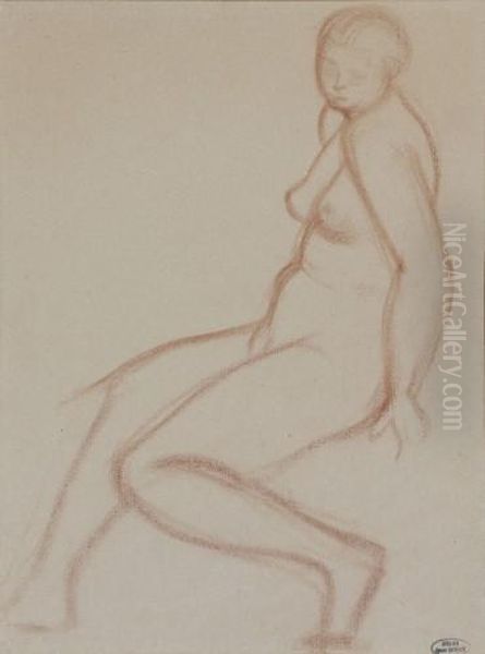 Nu Assis De Profil - view 1