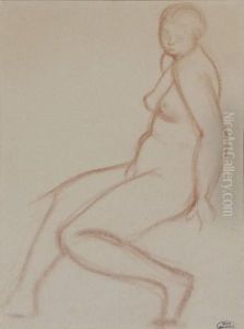 Nu Assis De Profil by Andre Derain