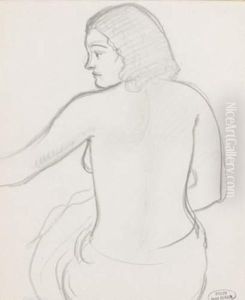 Nu De Dos Assis by Andre Derain