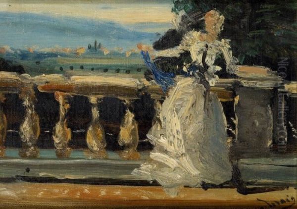 Femme A La Balustrade - view 1