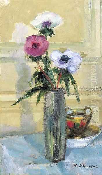 Bouquet d'anemones et tasse - view 1