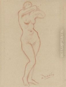 Nu Aux Bras Leves by Andre Derain