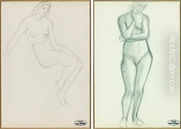 Jeune Femme Nue Etude De Nu Debout - view 1