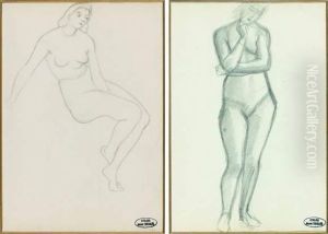 Jeune Femme Nue Etude De Nu Debout by Andre Derain