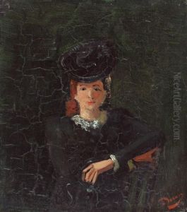 Junge Dame Mit Tellerhut by Andre Derain
