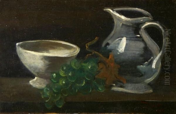 Nature Morte Au Pichet Et A La Grappe De Raisin - view 1