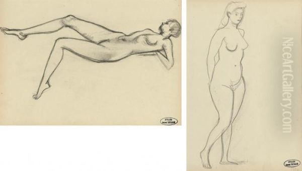 Etude De Femme Couchee - view 1